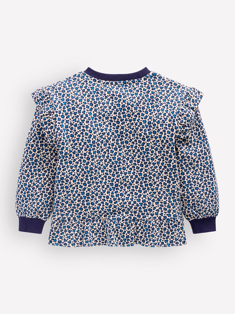 Boden Blue Pretty Frill Sweatshirt - Image 2 of 3 Boden Blue Pretty Frill Sweatshirt - Image 2 of 3