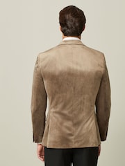 Champagne Gold Slim Velvet Blazer - Image 3 of 10