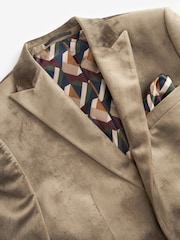 Champagne Gold Slim Velvet Blazer - Image 7 of 10