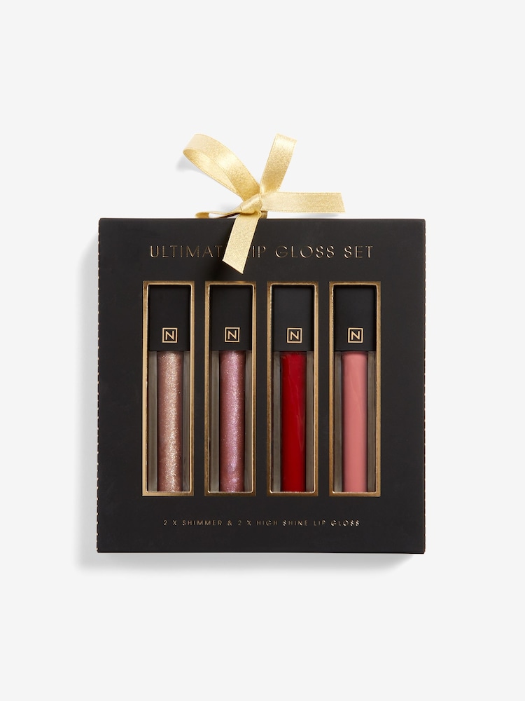 Set of 4 High Shine and Shimmer Lip Glosses - Image 1 of 1 Set of 4 High Shine and Shimmer Lip Glosses - Image 1 of 1