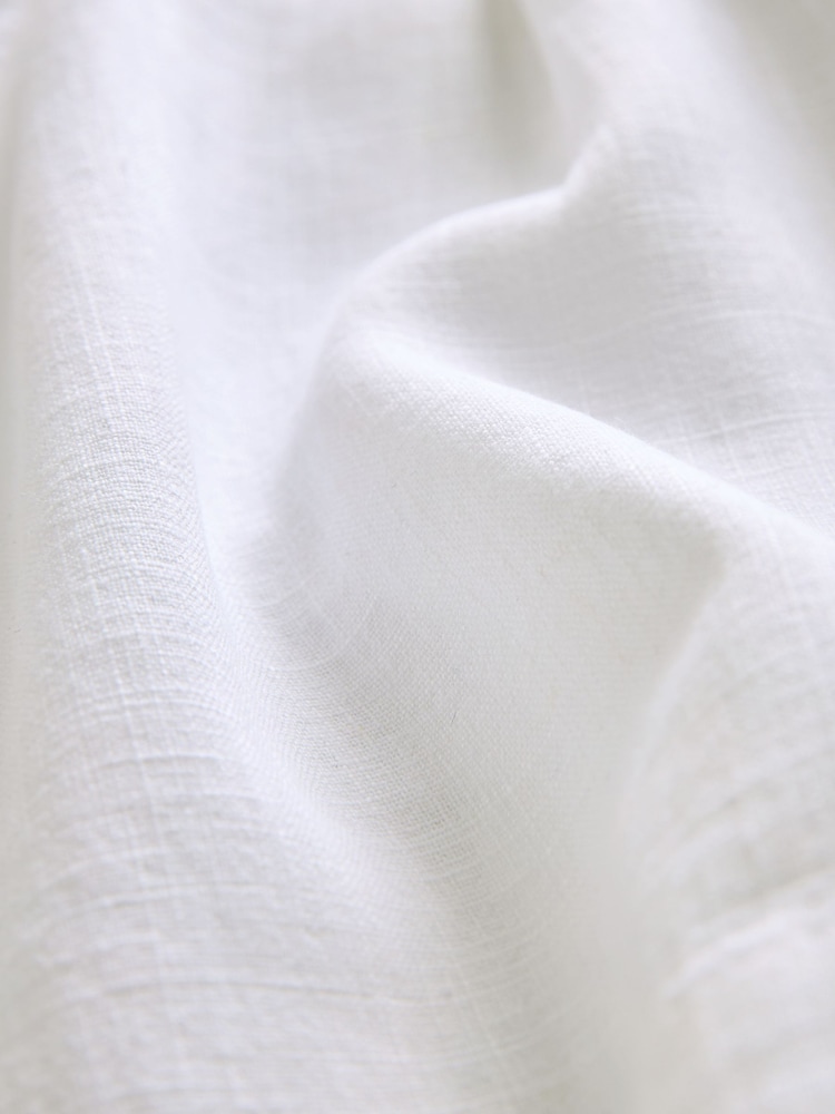 White Linen Blend Boy Shorts - Image 6 of 6