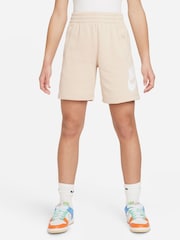 Nike White Club Fleece French Terry Shorts - Image 1 of 9