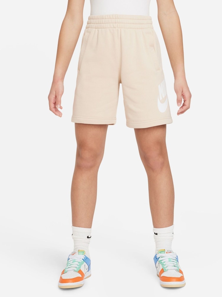 Nike White Club Fleece French Terry Shorts - Image 1 of 9