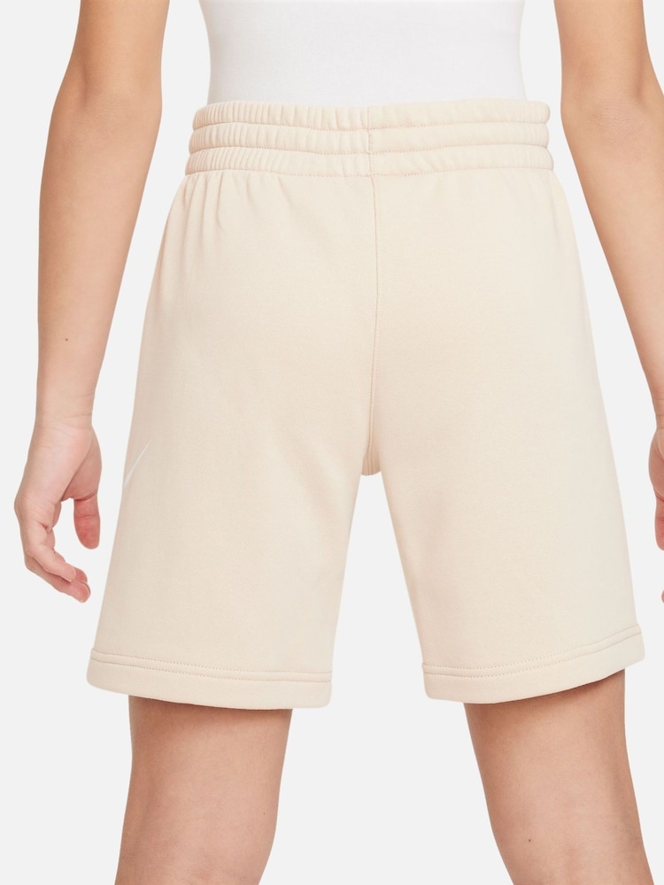 Nike White Club Fleece French Terry Shorts - Image 2 of 9