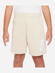 Nike White Club Fleece French Terry Shorts - Image 3 of 9