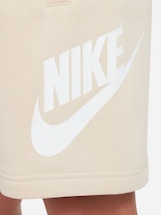 Nike White Club Fleece French Terry Shorts - Image 6 of 9
