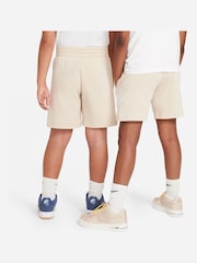 Nike White Club Fleece French Terry Shorts - Image 8 of 9