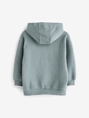 أزرق معدني - هودي بنسيج بارز الملمس (3-16 سنة) - صورة 2 من 3