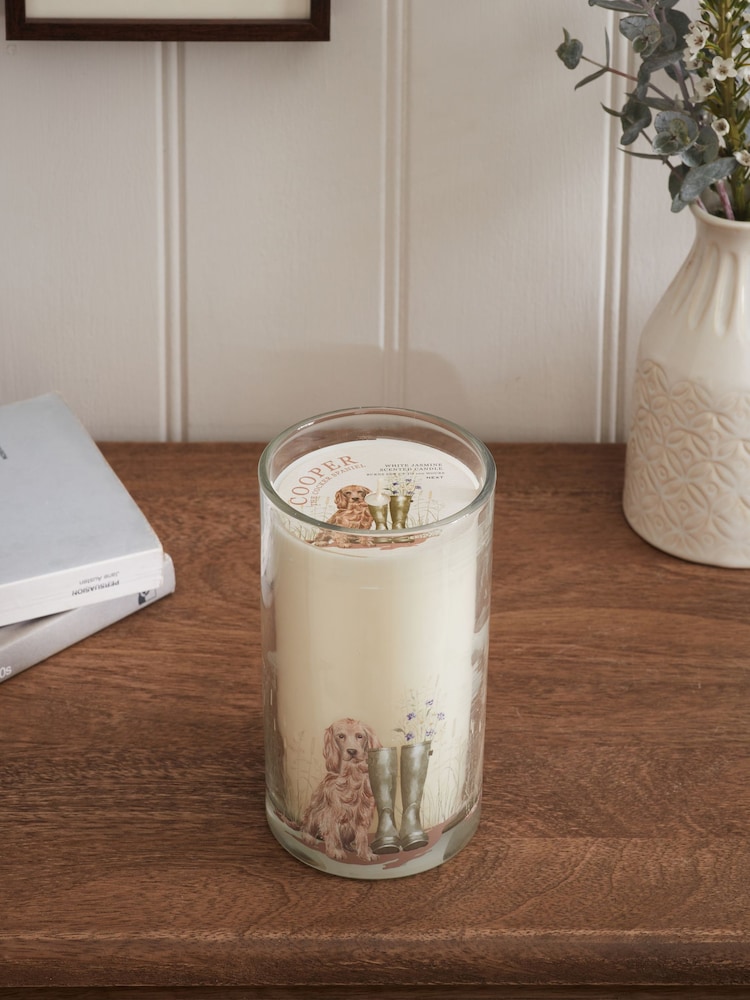 Cream Cooper the Cocker Spaniel White Jasmine Scented Candle - Image 2 of 3