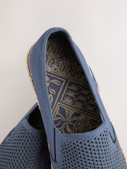 Navy Blue Mesh Espadrilles - Image 4 of 7