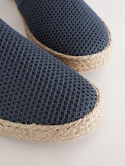 Navy Blue Mesh Espadrilles - Image 6 of 7