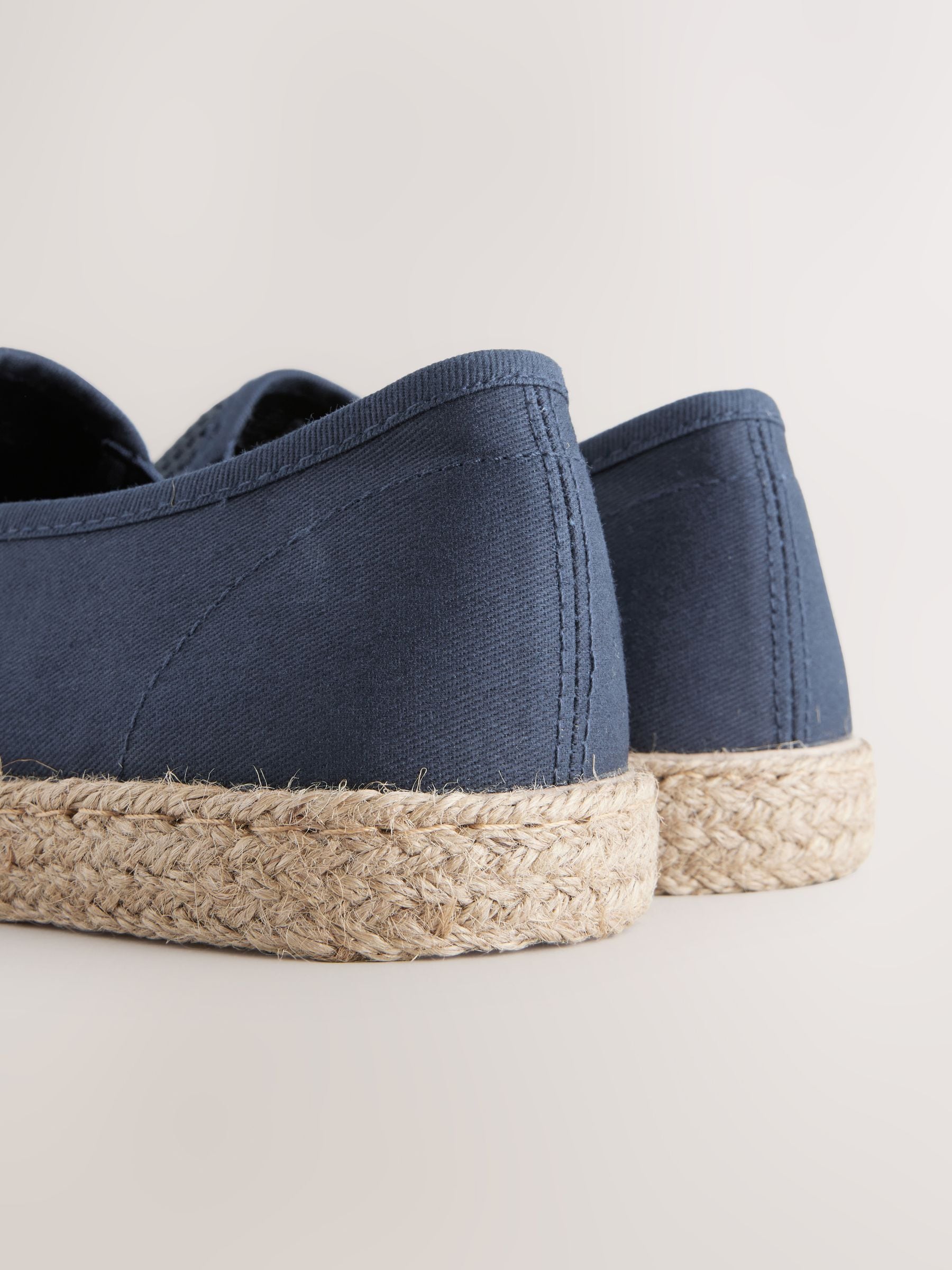 Navy leather espadrilles shop