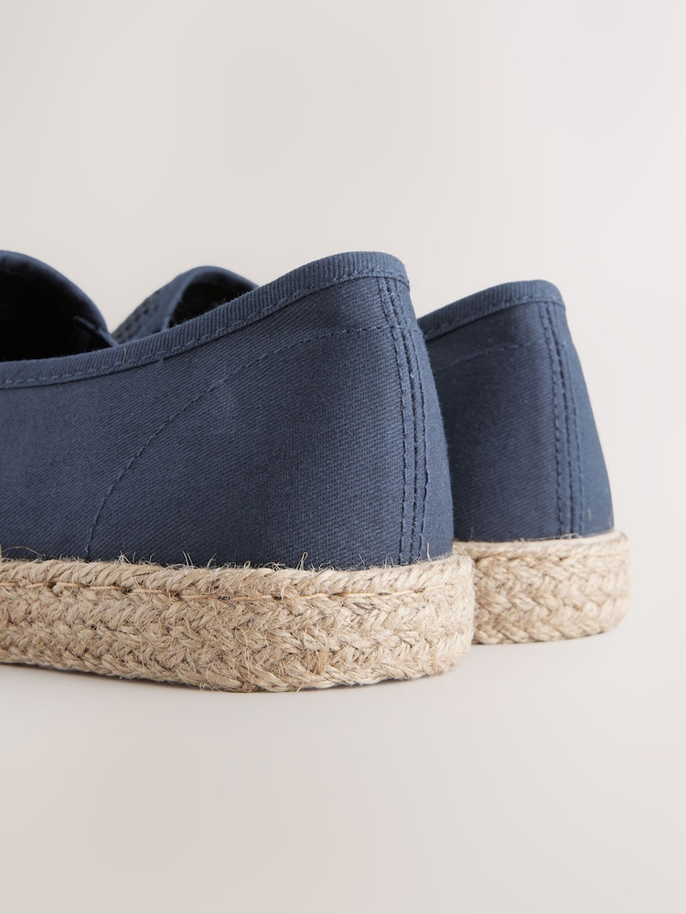 Navy Blue Mesh Espadrilles - Image 7 of 7