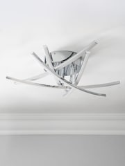 Chrome Amari 5 Arm Flush Ceiling Light - Image 1 of 8