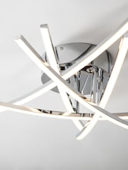 Chrome Amari 5 Arm Flush Ceiling Light - Image 3 of 8