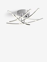 Chrome Amari 5 Arm Flush Ceiling Light - Image 5 of 8