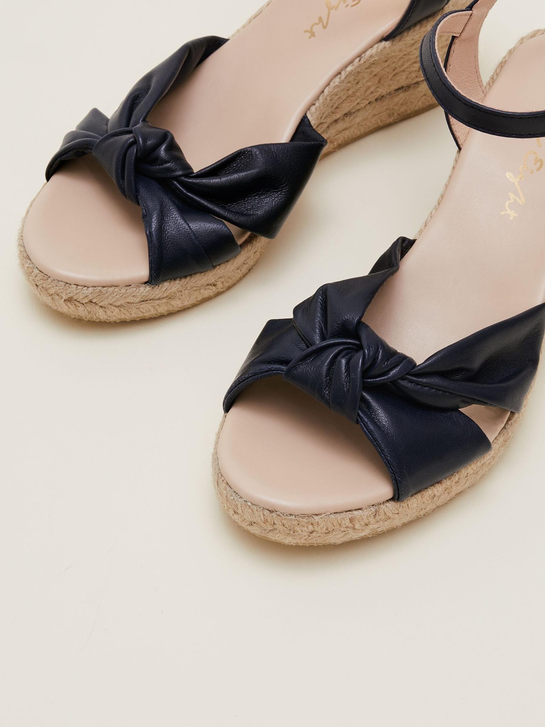 Buy Phase Eight Blue Leather Knot Front Espadrille Shoes from the Next UK  online shop