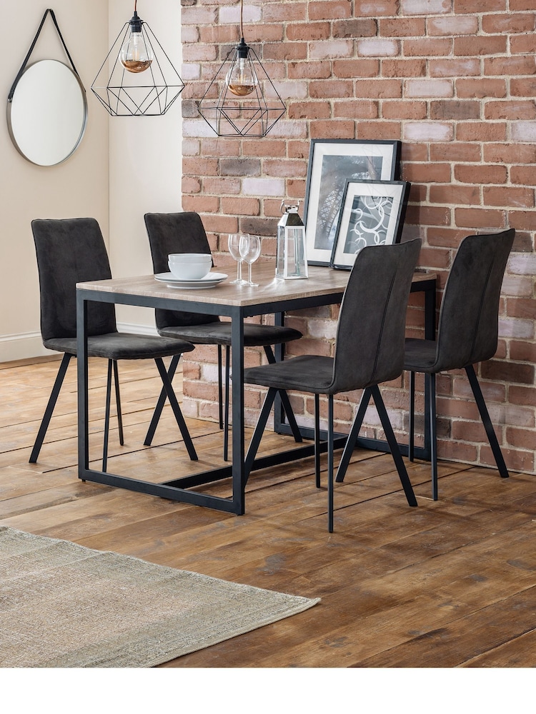 Julian Bowen Natural Tribeca Dining Table and 4 Monroe Chairs Set - Image 6 of 6