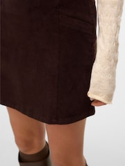 VERO MODA Chocolate Brown High Waist Corduroy Mini Skirt - Image 2 of 5