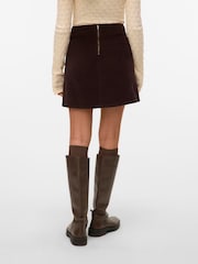 VERO MODA Chocolate Brown High Waist Corduroy Mini Skirt - Image 4 of 5