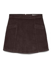VERO MODA Chocolate Brown High Waist Corduroy Mini Skirt - Image 5 of 5