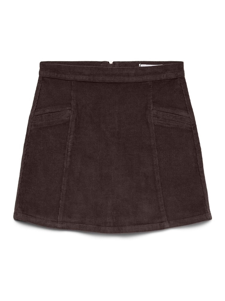 VERO MODA Chocolate Brown High Waist Corduroy Mini Skirt - Image 5 of 5 VERO MODA Chocolate Brown High Waist Corduroy Mini Skirt - Image 5 of 5