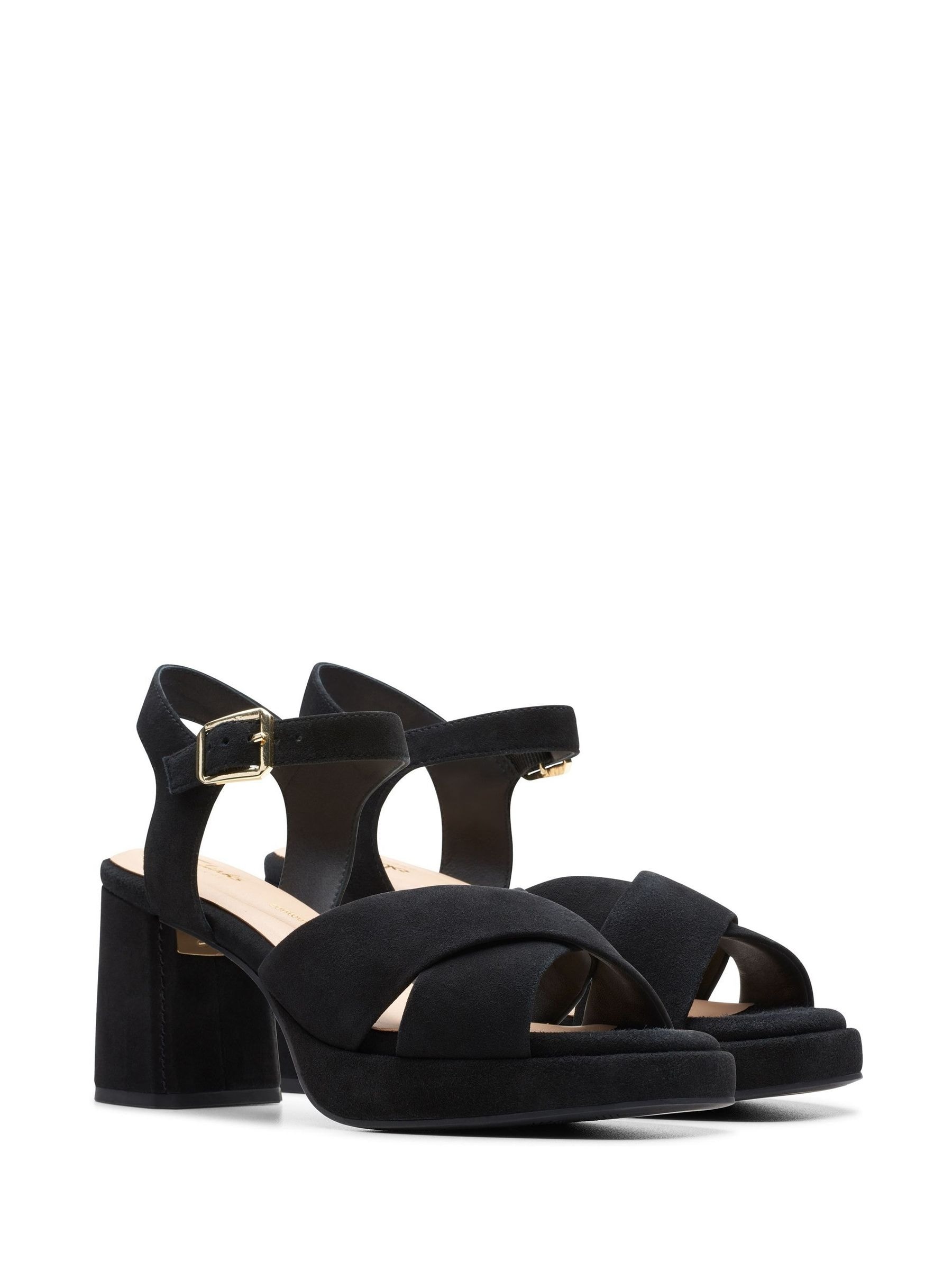 Buy Clarks Black Suede Ritzy 75 Rae Sandals from the Next UK