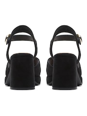 Clarks Black Suede Ritzy 75 Rae Sandals - Image 4 of 6