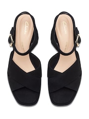 Clarks Black Suede Ritzy 75 Rae Sandals - Image 5 of 6