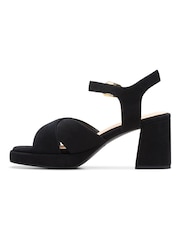 Clarks Black Suede Ritzy 75 Rae Sandals - Image 6 of 6