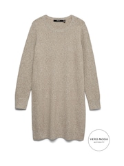 VERO MODA Natural Maternity Soft Touch Round Neck Knitted Jumper Dress - Image 5 of 5