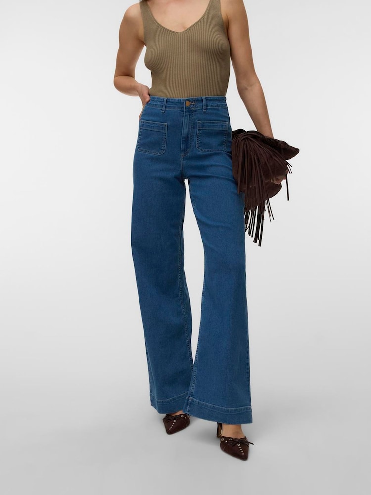 VERO MODA Pocket Detail High Waisted Wide Leg Jeans - Bilde 1 av 6