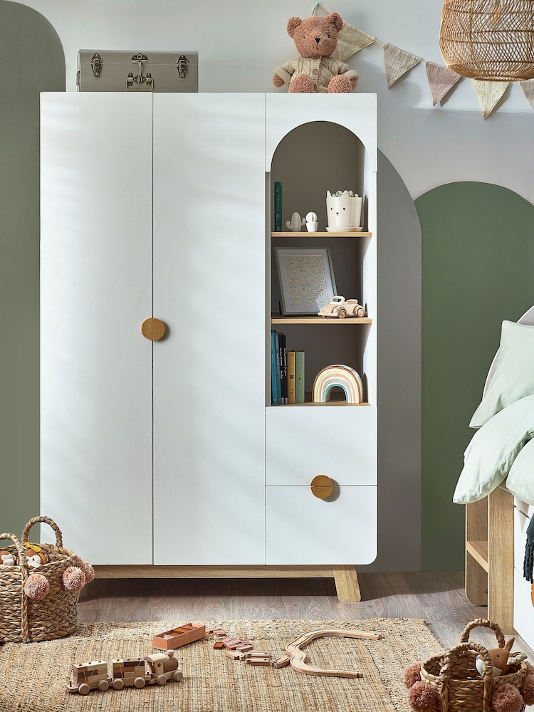 White Arches Junior Kids Triple Wardrobe - Image 1 of 12