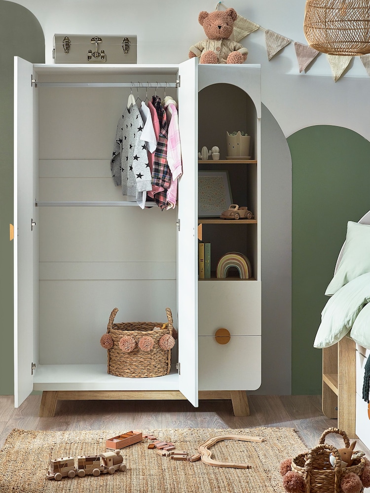 White Arches Junior Kids Triple Wardrobe - Image 2 of 12
