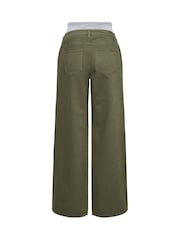 Mamalicious Green Maternity Over Bump Wide Leg Jeans - Image 6 of 6