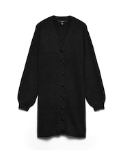 কালো - VERO MODA V-Neck Button Through Knitted Dress - 5এর মধ্যে 5 ছবি