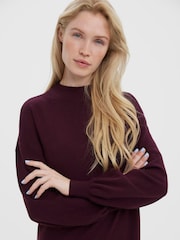 VERO MODA Red Puff Sleeve Jumper Dress - Image 3 of 4