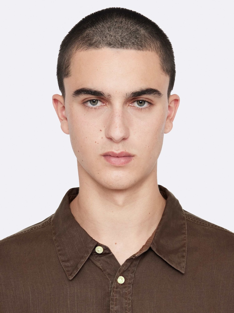 AllSaints Brown Bond Long Sleeve Shirt - Image 2 of 8