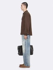 AllSaints Brown Bond Long Sleeve Shirt - Image 7 of 8