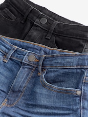 Black/Blue 2 Pack Denim Shorts (3-16yrs) - Image 3 of 3