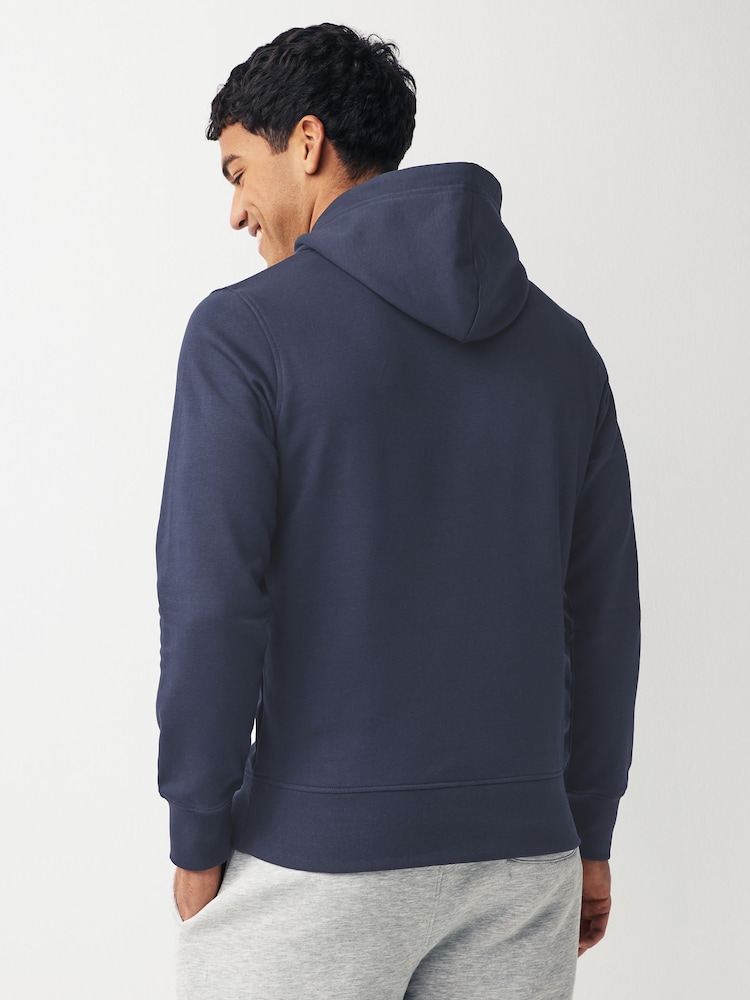 GANT Evening Blue Printed Graphic Hoodie - Image 2 of 5