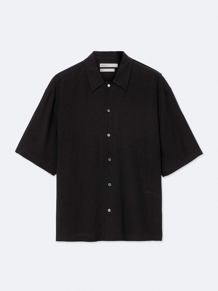 Melns - AllSaints Archer īsroku krekls - Attēls 8 no 8