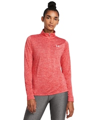 Under Armour Red Tech Twist 1/2 Zip Top - Image 1 of 5
