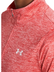 Under Armour Red Tech Twist 1/2 Zip Top - Image 3 of 5