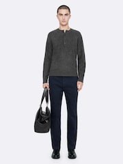AllSaints Blue Tower Straight Chino Trousers - Image 1 of 8