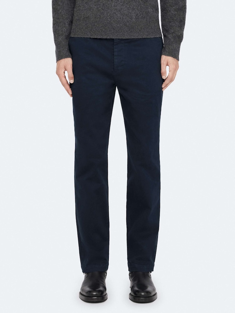AllSaints Blue Tower Straight Chino Trousers - Image 2 of 8