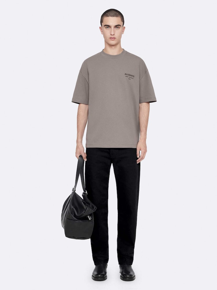 AllSaints Grey Xander Short Sleeve Crew Neck T-Shirt - Image 2 of 8