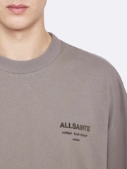 AllSaints Grey Xander Short Sleeve Crew Neck T-Shirt - Image 7 of 8