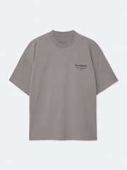 AllSaints Grey Xander Short Sleeve Crew Neck T-Shirt - Image 8 of 8