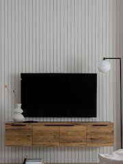 Dark Bronx Oak Effect Wall Mounted TV Unit - Image 3 of 9